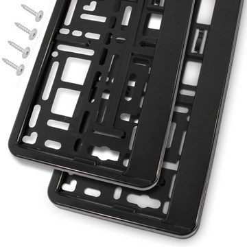 RAMKI DO TABLIC REJESTRACYJNYCH CZARNE MAT 2SZT RAMKA KOMPLET