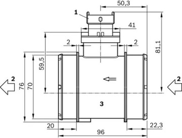 BOSCH 0 281 006 054 VÁHA VZDUCHU HMOTA VZDUCHU