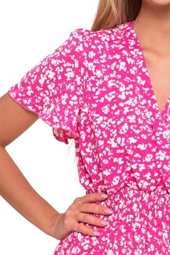 ЛЕТНЕЕ ПЛАТЬЕ ЖЕНСКОЕ С ЦВЕТОМ И РУКАВАМИ-БАБОЧКАМИ МОДНЫЙ MORAJ R.L.