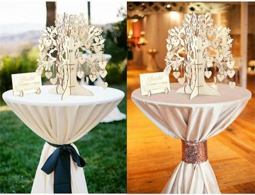 СВАДЕБНАЯ ГОСТЕВАЯ КНИГА ДЕРЕВЯННАЯ ЕЛКА ПОЖЕЛАНИЙ 100 ЧАСТЕЙ СЕРДЦЕВ СВАДЬБА