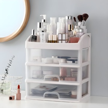 КОРОБКА-ОРГАНИЗАТОР ДЛЯ КОСМЕТИКИ КОНТЕЙНЕР ШКАФ ДЛЯ ЮВЕЛИРНЫХ ИЗДЕЛИЙ С 3 ЯЩИКАМИ