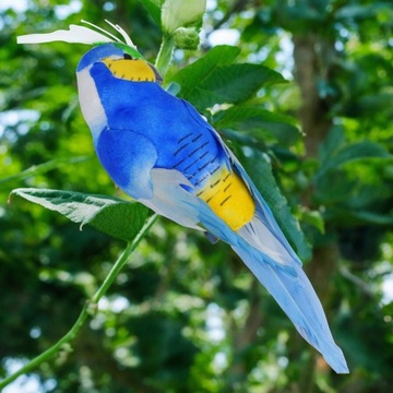 ДЕКОРАТИВНАЯ ПТИЦА ИЗ ПЕНОСТРОЕНИЯ НА ЗАЖИМЕ ВЕСНА ЛЕТО УКРАШЕНИЕ