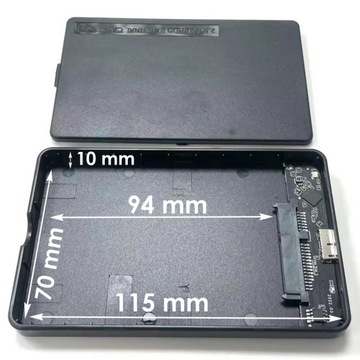 OBUDOWA DYSKU 2,5'' KIESZEŃ HDD SATA USB 3.0 ZEWNĘTRZNA DYSK SATA HDD/SSD