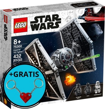 LEGO 75300 Star Wars Imperialny myśliwiec TIE + 2 x brelok LEGO - GRATIS