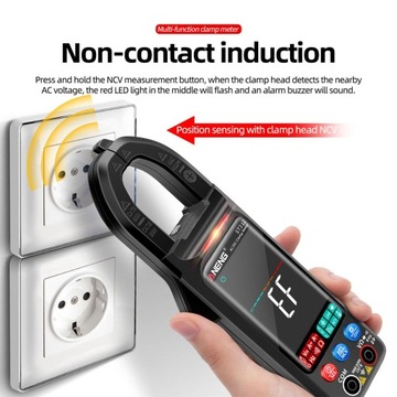 Цифровые клещи-мультиметр, 6000 отсчетов, черный