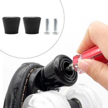 Универсальные роликовые коньки с роликовыми тормозами, 2 шт, черные