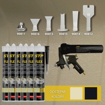 Zestaw mas STP FLEX + pistolet NOVOL + końcówki