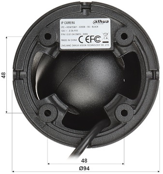 КАМЕРА IPC-HDW1530T-0280B-S6-ЧЕРНАЯ - 5 Мп DAHUA