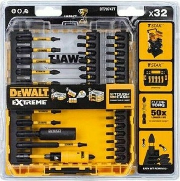 Dewalt zestaw bitów udarowych Flextorq 32 sztuki (