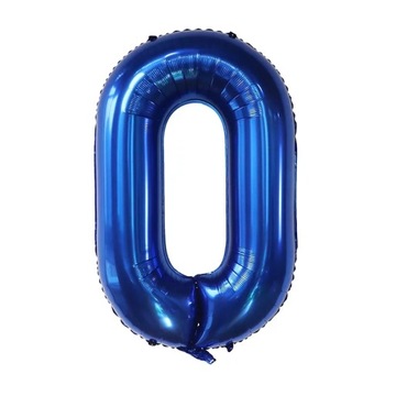 GRANTOWY BALON foliowy 80 CM CYFRA 0 zero urodziny
