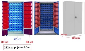 ПРОЧНЫЙ БОЛЬШОЙ ШКАФ ДЛЯ МАСТЕРСКОЙ С КОНТЕЙНЕРАМИ -20%