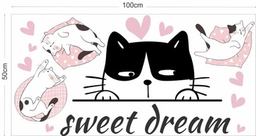 Наклейки на стену CATS 50x100см CAT