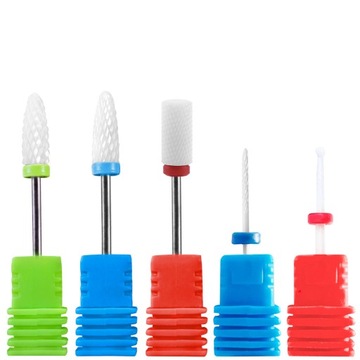 Набор керамических насадок для ногтей МАНИКЮРНЫЙ ГИБРИДНЫЙ ГЕЛЬ-резак 5 шт.