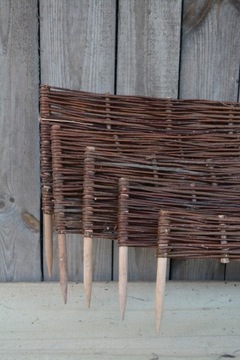 Palisada wiklinowa H25 - L120 płotek z wikliny