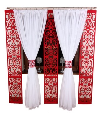 3 Panele ażurowe 30x250cm Plus kokony Karnisz 2,5m