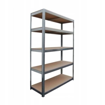 МЕТАЛЛИЧЕСКИЙ СТЕЛЛАЖ 180 x 120 x 45см СЕРЕБРЯНЫЙ