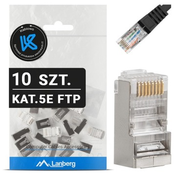 10X WTYK WTYKI KOŃCÓWKI WTYCZKA RJ45 8P8C FTP CAT KAT.5E LANBERG