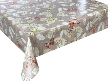 Cerata na Wymiar Obrus Ceratowy Beżowy Motyle 280x140 cm