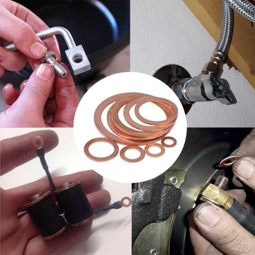 МЕДНЫЕ ШАЙБЫ НАБОР МЕДНЫХ ШАЙБ MIX M5 - M20 280 ШТ.