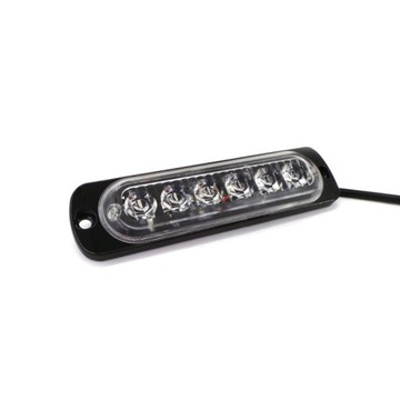Противотуманная фара 6 LED 12В-18В, красная