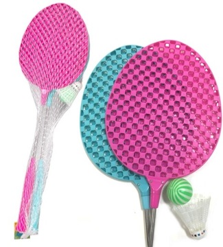 ZESTAW DO BADMINTONA 2 RAKIETY + LOTKA I PIŁKA