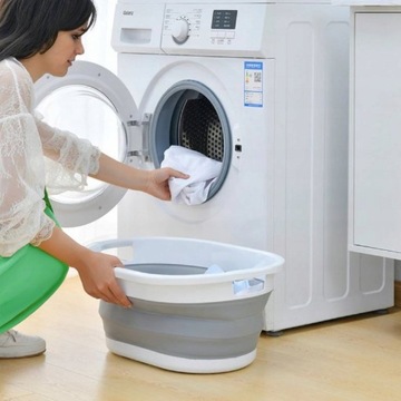 Миска AIDA складная овальная, бело-серая см, 25л