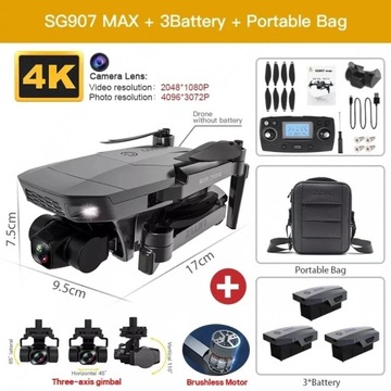 ZLL SG907 MAX GPS Drone Profesjonalna kamera 4K HD ESC 5G FPV WiFi z