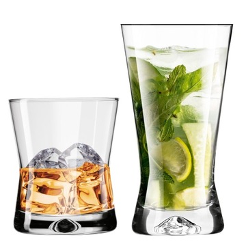 KROSNO zestaw szklanek X-line 6x290ml i 6x300ml