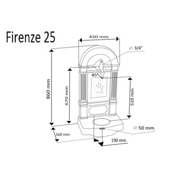 Садовый кран FIRENZE 25/03 черный алюминий