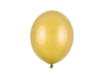 Balony Złote Metalik na Urodziny - 50szt - 27cm