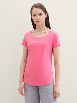 Tom Tailor Round Neck T-Shirt - Carmine Pink