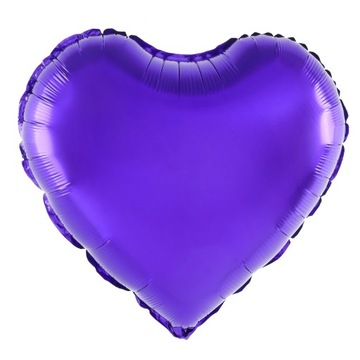 BALON FOLIOWY SERCE W KSZTAŁCIE SERCA FIOLETOWE