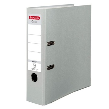 Segregator Herlitz A4 8 cm popielaty Qfile