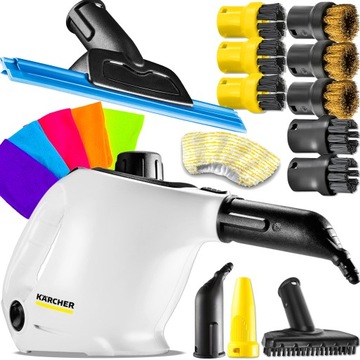 MOCNA PAROWNICA KARCHER SC1 MYJKA PAROWA 1200W TURBO ZESTAW DYSZA DO OKIEN