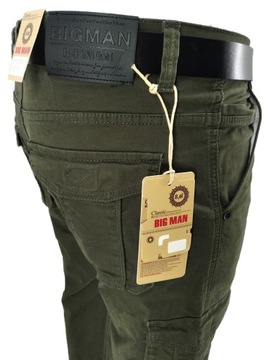 SPODNIE MĘSKIE BOJÓWKI OLIWKOWE ZIELONE W30 PAS 78-80 CM