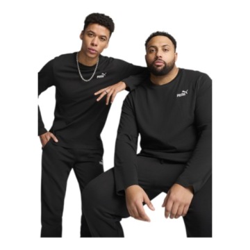 МУЖСКАЯ ФУТБОЛКА С ДЛИННЫМ РУКАВОМ PUMA, ЧЕРНАЯ ФУТБОЛКА С ДЛИННЫМ РУКАВОМ И ЛОГОТИПОМ, размер XL