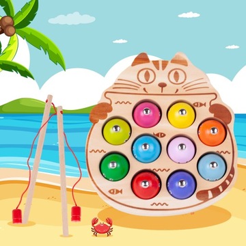 МАГНИТНАЯ РЫБАЛКА, ДЕРЕВЯННЫЙ ПАЗЛ ДЛЯ ДЕТЕЙ МОНТЕССОРИ