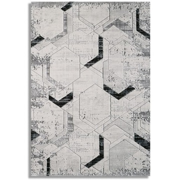 DYWAN NOWOCZESNY VINTAGE 3D CLAMENTE SZARY 80x300