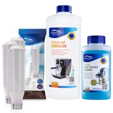 3x Filtr do kávovaru Krups AL-TES46 Odvápňovač 1L Tekutina Latteo 250 ml