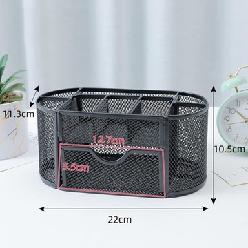 НАСТОЛЬНЫЙ ОРГАНАЙЗЕР МЕТАЛЛИЧЕСКИЙ ЯЩИК ДЛЯ ИНСТРУМЕНТОВ КОНТЕЙНЕР ДЛЯ РУЧКИ С ЯЩИКОМ