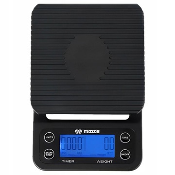ЭЛЕКТРОННЫЕ ВЕСЫ MOZOS С СЕКундОМЕРОМ ДЛЯ ПРИГОТОВЛЕНИЯ КОФЕ ТОЧНАЯ КУХНЯ PRO