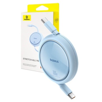 BASEUS ZWIJANY KABEL PRZEWÓD USB-C DO USB-C SZYBKIE ŁADOWANIE PD 100W 1M