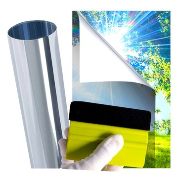 ТЕРМОИЗОЛЯЦИОННАЯ ОКОННАЯ ПЛЕНКА, СОЛНЕЧНАЯ ЗАЩИТА, НАРУЖНОЕ ЗЕРКАЛО 75см
