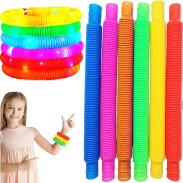 RURKI POP TUBE RURY SENSORYCZNE tuby ŚWIECĄCE LED