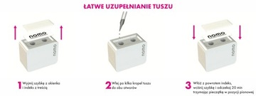 Pieczątka MODICO NOMO 2 1/2 42x16mm różowa