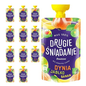 Dawtona Mus 100% Jabłko Dynia Banan 12 x 100g