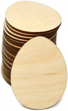DREWNIANE JAJKO 3x3cm ZE SKLEJKI 10szt OZDOBA EKO