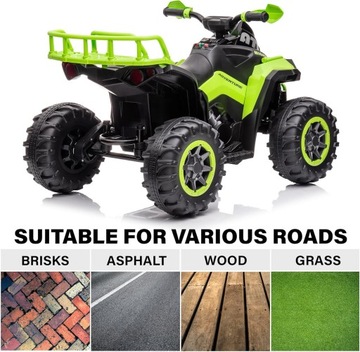 БОЛЬШОЙ АККУМУЛЯТОР ДЛЯ ДЕТЕЙ MP3 + LED + РЕЗИНОВЫЕ КОЛЕСА + КОЖА + ПУЛЬТ ДИСТАНЦИОННОГО УПРАВЛЕНИЯ