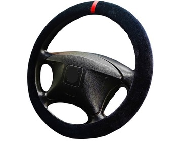 TOYOTA YARIS 1 2 3 4 AYGO COROLLA AURIS RAV4 na kierownice ZAMSZOWY CZARNY
