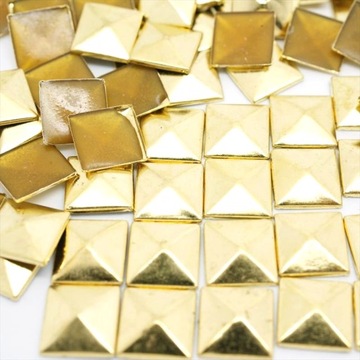 Piramidy Termodżety Ćwieki Dżety Złoty 10mm 100szt